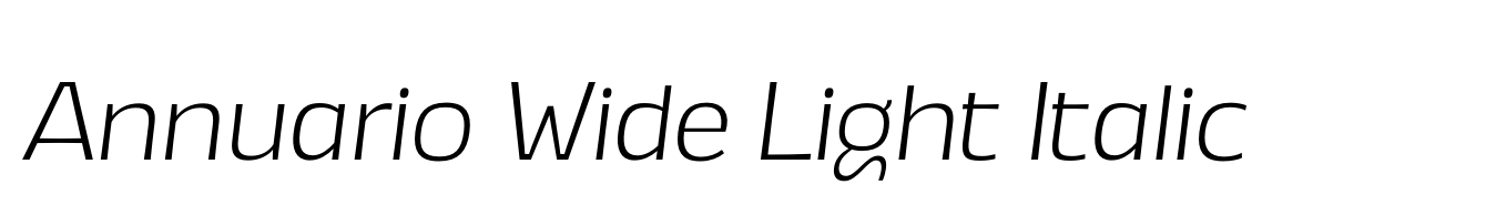 Annuario Wide Light Italic